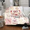Vintage 60Th Birthday Celebration Blanket Customize Your Name Warmthful Decor Perfect For Sofa Couch Office Bed Picnics For All Occasions Stylish