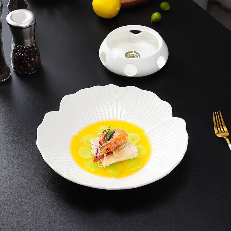 Huihuang High-End Ceramic Flower Plate Warmer Set