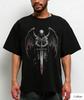 Rebellious Dark Angel Reaper Graphic Cotton T-Shirt Neutral Fit Gothic Metal Art Comfortable Short Sleeve Tee