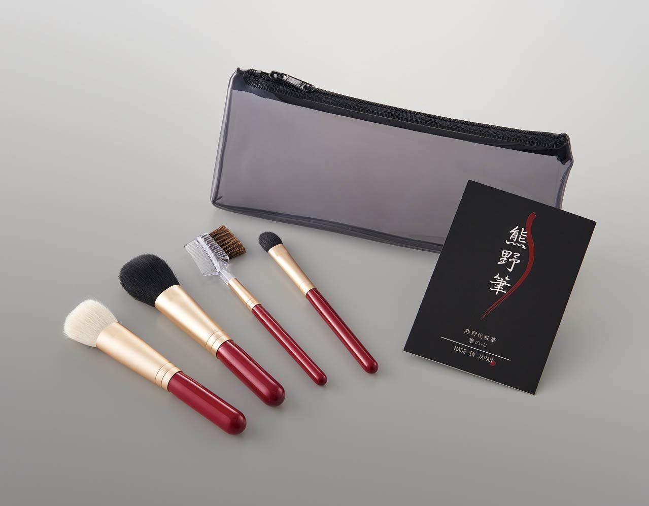 

Zenith Kumano Makeup Brush Heart of the Brush Set of 4 KFI-104RB червоний