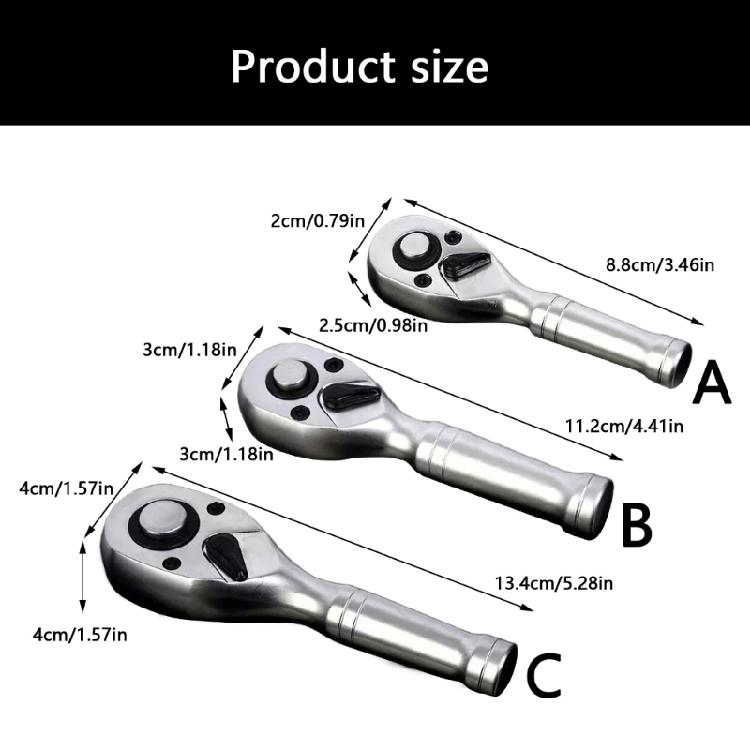 Quick Action Ratcheting Wrench 72Teeth Smooth Operation Durability AntiCorrosion Metal Ideal For Car Mechanics DIY Use
