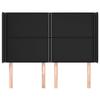 VidaXL Headboard with Ears Black 147x16x118-128 Cm Faux Leather3119530