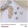Heart Rhinestone Nail Art Accessories: Super Shiny Crystal Glass In Iridescent Peach, Small & Large Sizes