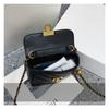 Fashion Quilted Stitching Chain Shoulder Bag for Women Small Lock Clasp Crossbody Purse