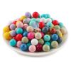 Kovict 24pcs/Lot  Silicone Bright Silicone Beads 15mm DIY Pacifier Chain Jewelry Bracelets Necklace Accessories