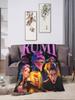 Cozy KPop Demon Hunters Throw Blanket Soft Warm Fluffy Perfect for Living Room Bedspread Winter Child