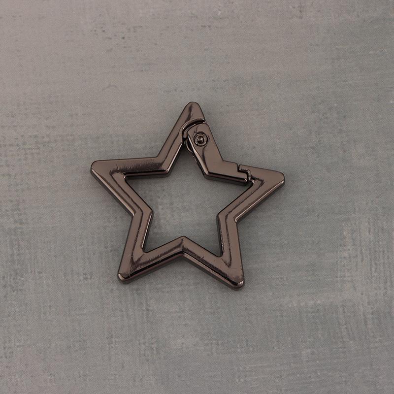 Hollow Star Shaped Spring Clasp Metal Carabiner Keychain Bag Clip Hook Dog Chain Buckle Connector Diy Jewelry Making Accessories