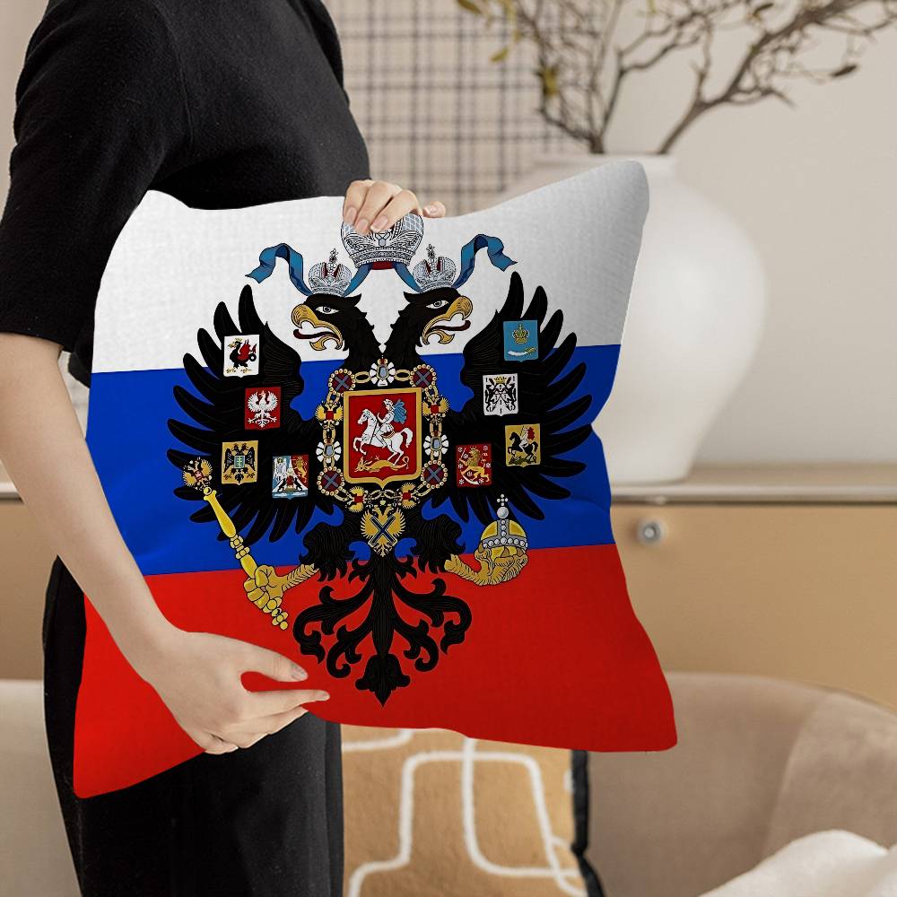R-Russian Flag Cushion Cover Pillow Cover Decor Pillowcase Printed Cushion Case For Couch