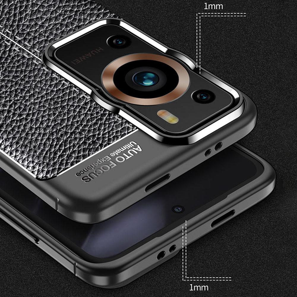 For Huawei P60/P60 Pro Litchi Texture TPU Phone Case Anti-drop Smartphone Cover