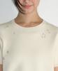 Ronron Starry Beads Short Sleeve Knit Ivory