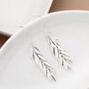 Elegant Silver Wheat Tassel Earrings - Unique, Simple, Light Luxury Ear Hooks for Women