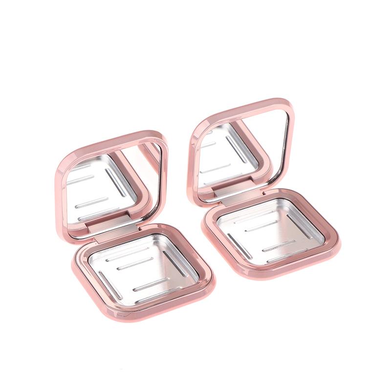 Rosa Leere Magnetverschluss Kosmetikpalette Quadrat Lidschatten Rouge DIY Make-up Box Rouge High Gloss Lippenstift Abfüllbox