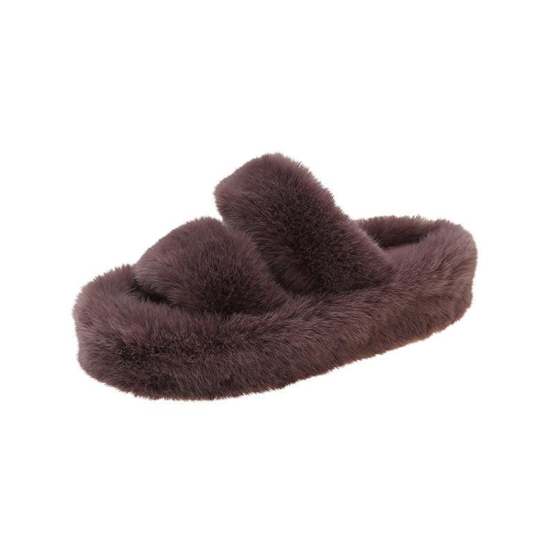 

Mao Mao slippers women s autumn and winter cotton slippers plush women s home wear thick-soled high-end spring and autumn home shoes 42