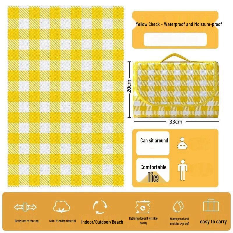 Waterproof Portable Picnic Mat - Moisture & Stain Resistant Ground Mat for Outdoor Camping & Spring Outings