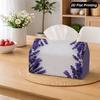 2D Flat, 1pc Retro Lavender Plant Pattern Napkin Box Cover, Featuring Elegant Lavender Floral Frame Design - Decorative Napkin And Tissue Box, Multi-F