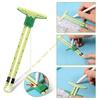 3 Pieces of 5-in-1 Sliding Gauge Measuring Sewing Ruler Tool for Sewing Quilting 55KF