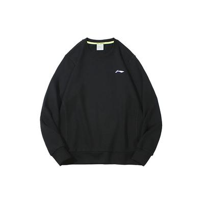 Li Ning Spor Günlük Bisiklet Yaka Kazak Sonbahar Erkek sweatshirt Siyah AWDR571-1