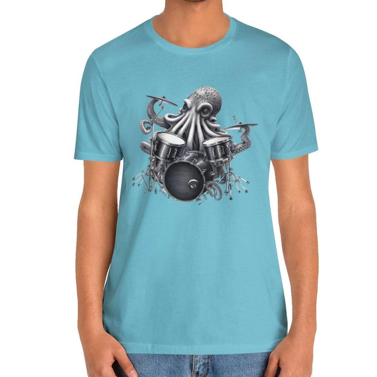 Octopus Playing Drums Shirt Drummer M