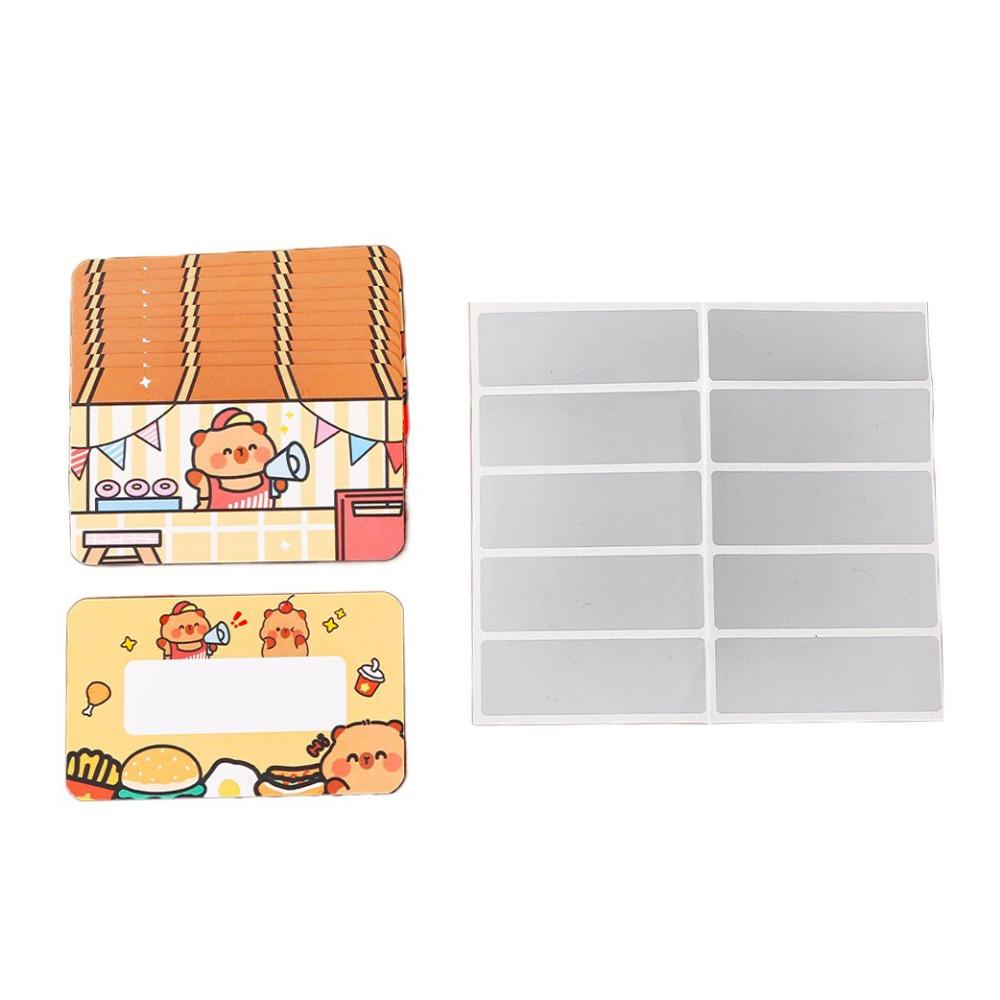 10Pcs Anniversary Vouchers Tickets Capybara Surprise Lucky Cards Scratch-off Cards  Decoration