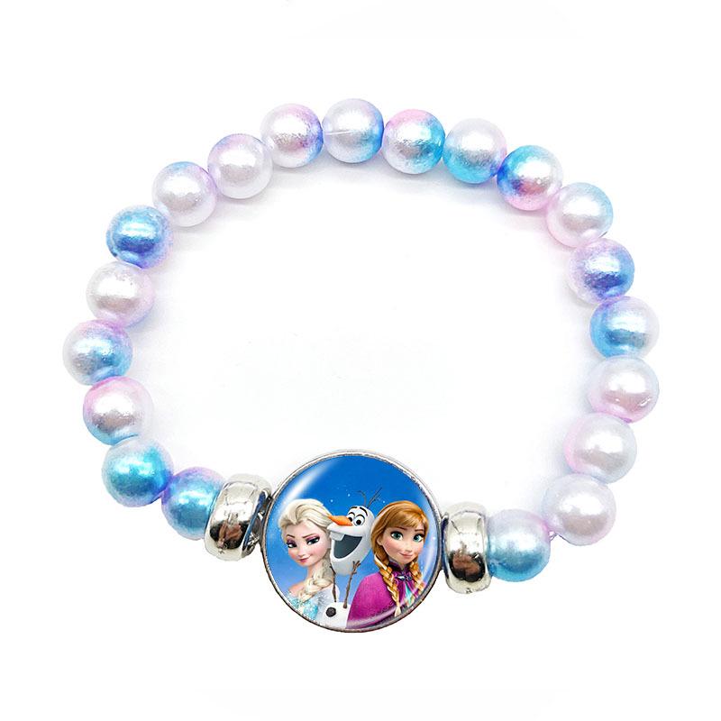 Frozen Princess Elsa Rainbow Beaded Retractable Children's Bracelet
