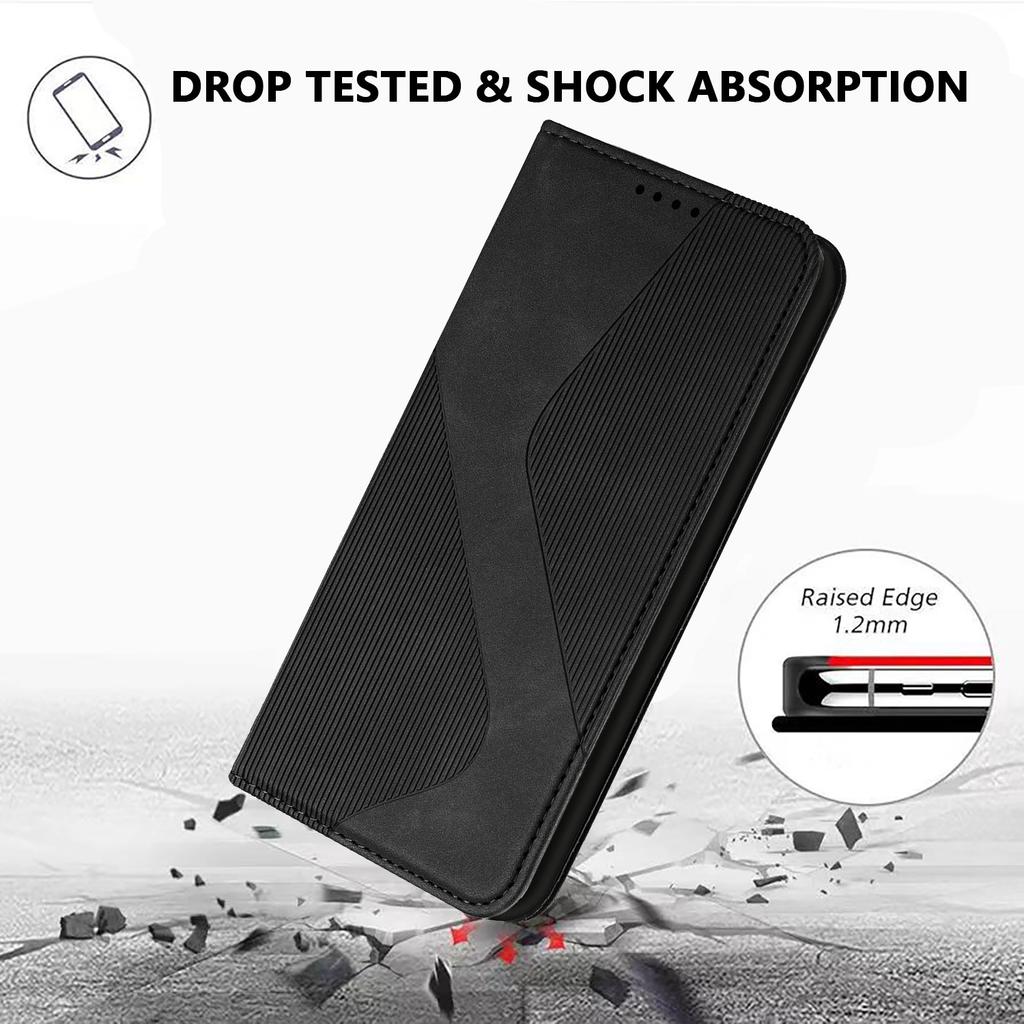 Applicable to Samsung S25 leather case A56 skin matte insert card wallet strong magnetic bracket protective case Hot 40i