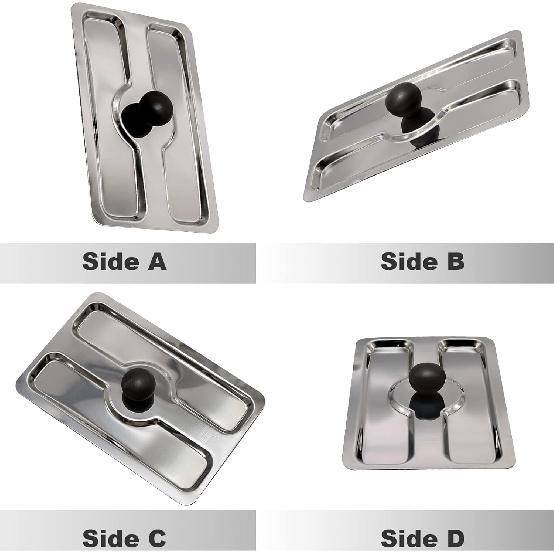UOIENRT 2 Slice Toaster Dust Cover, Stainless Toaster Appliance Top Cover, Steel Electric Bread Maker Upper Cover for Bread Machine (6 x 4 Inch)