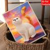 Kit Pittura Perle Fai da Te Tela Gatto Senza Cornice Arte con Perline Lucide Artigianato Creativo per Camera da Letto Soggiorno Decorazione