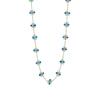 Handmade Bohemian Beaded Anklet & Necklace Set with Titanium Steel Chain and Glass Flower Beads for Girls