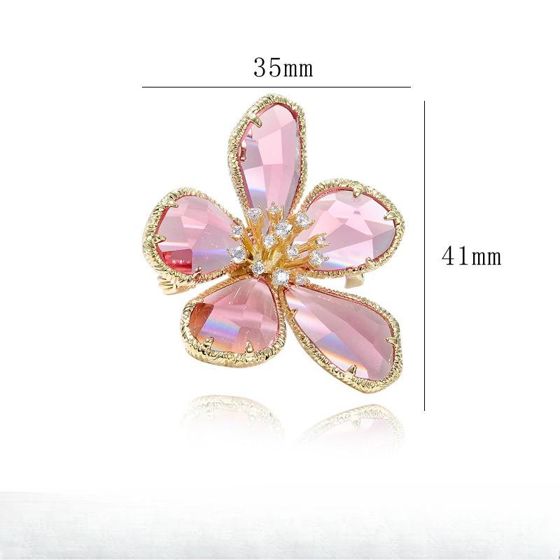 Retro Corsage, Trendy Crystal Flower Brooch, Pin Buckle Decoration, Creative, Versatile and Elegant Accessories