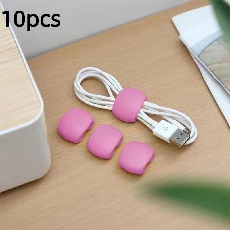 10Pcs Multifunction Cable Organizer Usb Holder Cable Management Clip Cord Keeper Headphone Earphone Phone Charger Wire Clips