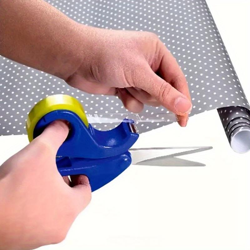 1 peça Tesoura de Aço Inoxidável e Dispensador de Fita Transparente, Tesoura de Escritório Multifuncional, Dispensador de Fita de Mesa, Adequado para Casa, Escritório