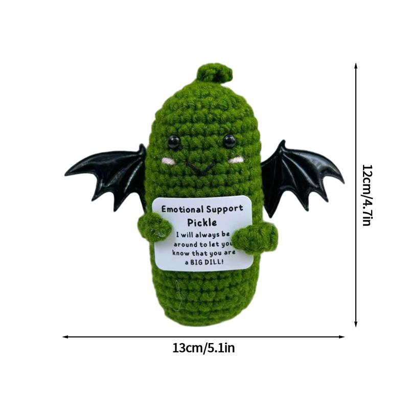 Crochet Positive Handmade Dolls Christmas Knitting Doll Plush Wool Knitting Doll With Greeting Card Creative  New Year Gift