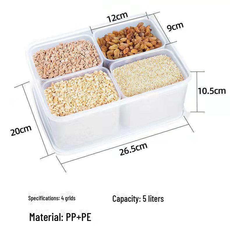 Transparent Plastic Seasoning Box with Lid - Food Storage Compartment