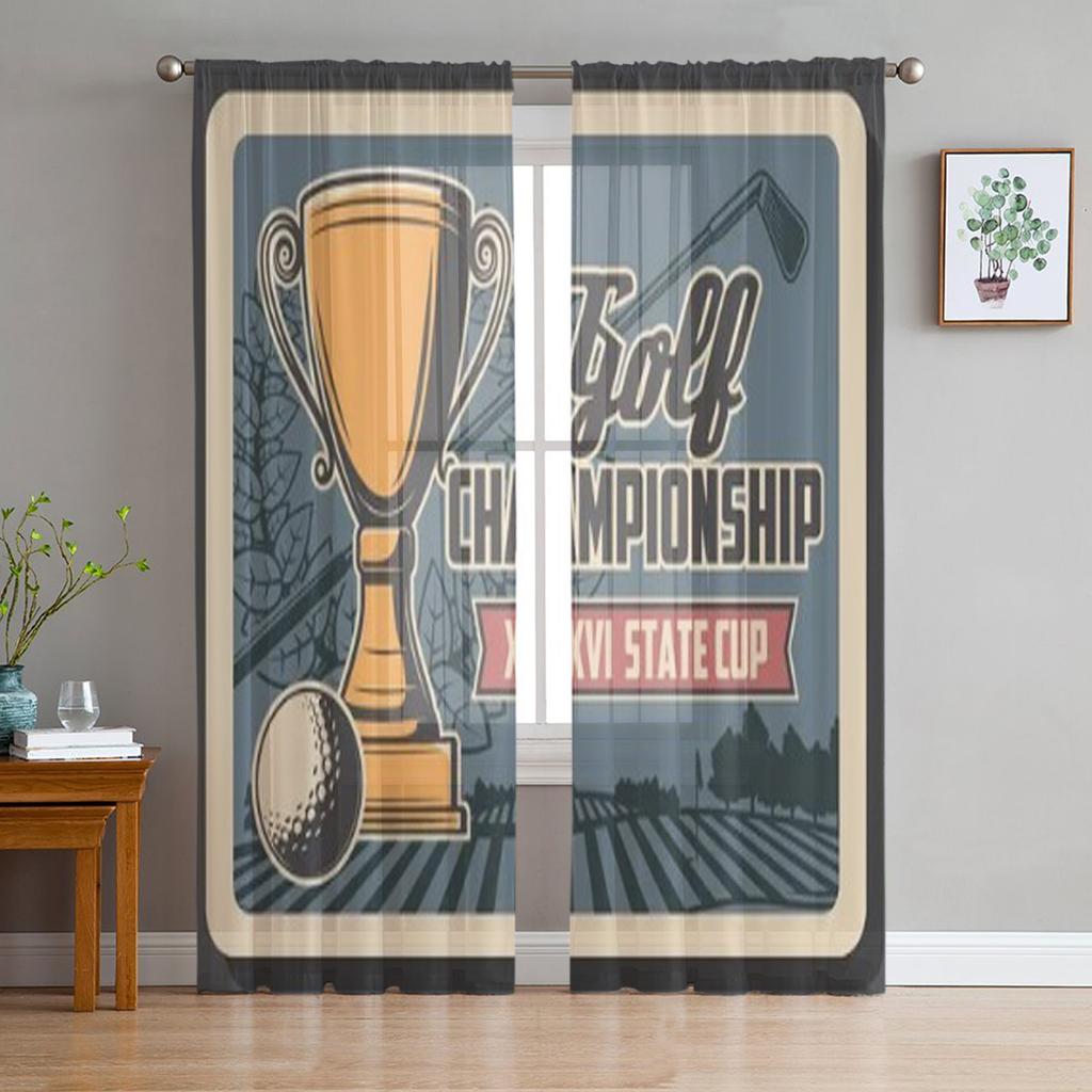 Blue Gray Abstract Art Texture Voile Sheer Curtains Living Room Window Chiffon Tulle Curtain Kitchen Bedroom Drapes Home Decor