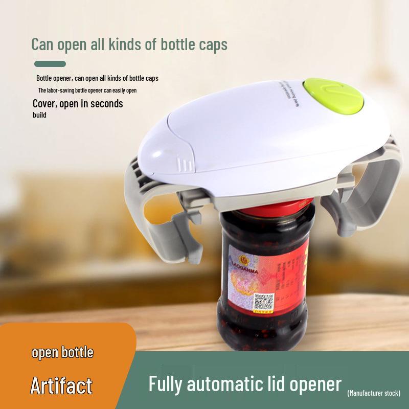 Multifunctional Electric Double-Ear Can and Bottle Opener for Twist-Off Lids