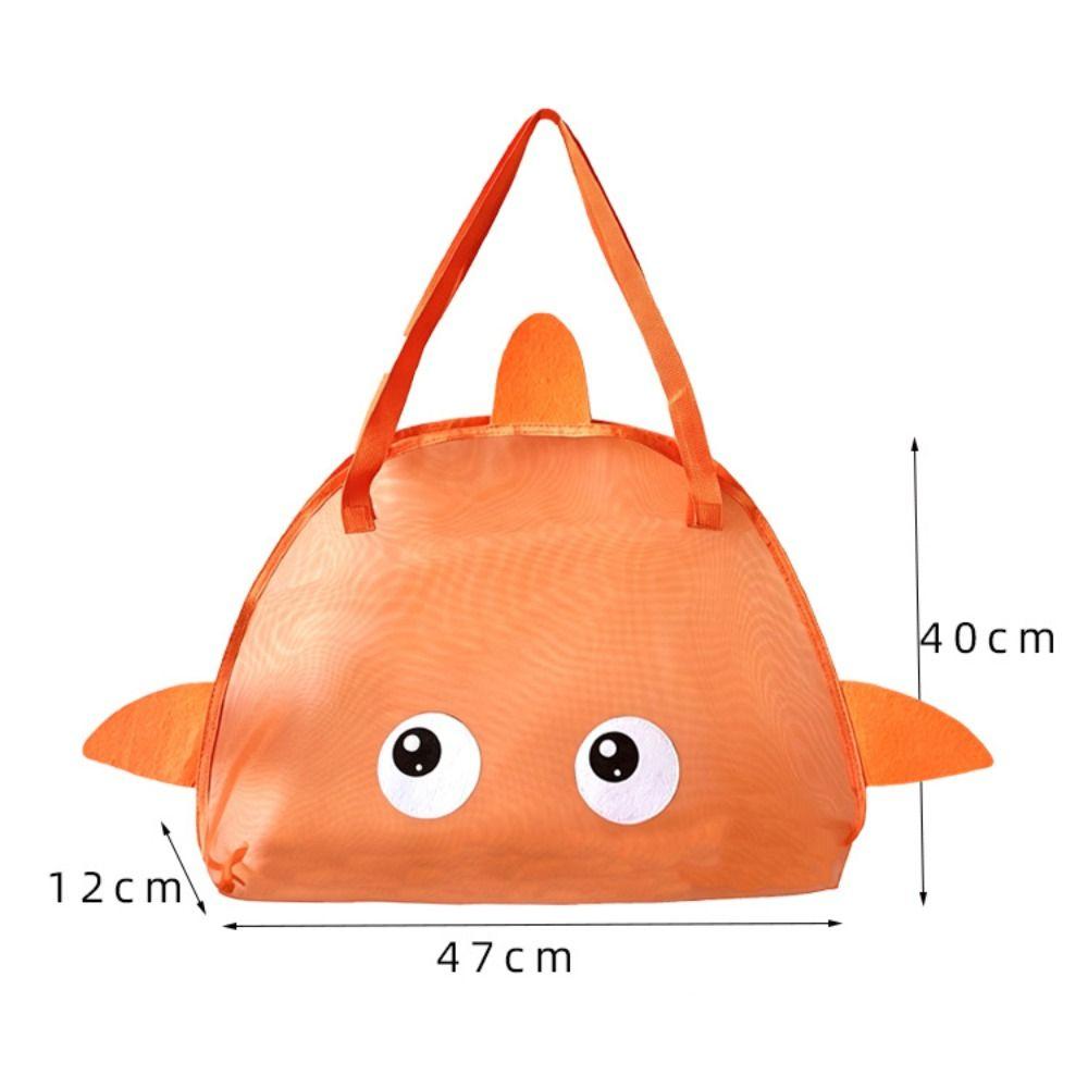 Large Capacity Summer Beach Bag Handheld Swim Toiletry Bag Mesh Bag Beach Travel Outdoor Sports