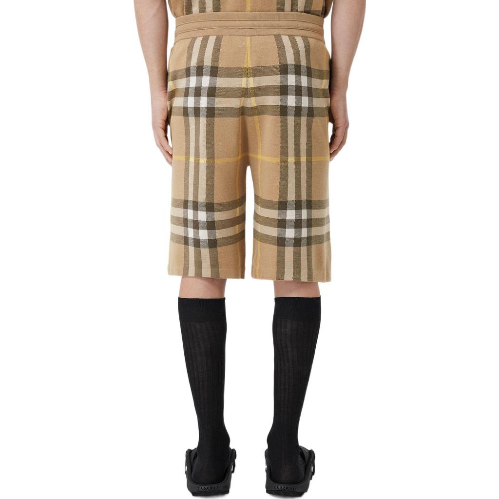 Burberry Tartan Motif Bermuda Shorts Beige 80549181