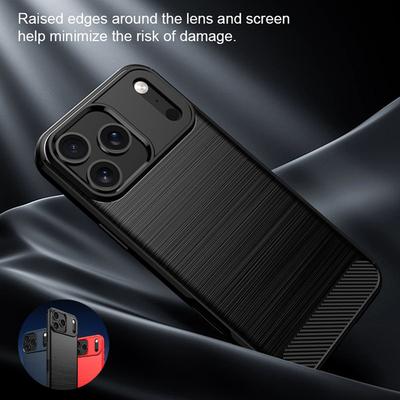 For iPhone 18 Pro Max Case Carbon Fiber Protector Cover For iPhone 18 Pro Max Case Rubber Shockproof TPU For iPhone 18 Pro Cover