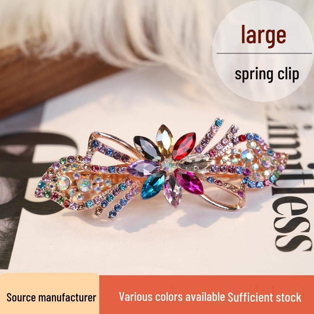 Korean Crystal Hair Clip: High-End Women's Ponytail Headdress – Versatile, Fresh, Sweet Style