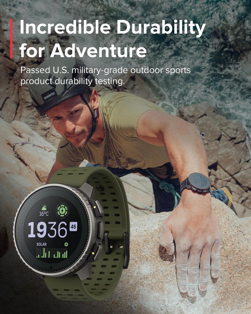 Suunto Vertical Titanium Solar Forest Smartwatch SS050859000 GPS Altimeter Barometer Long Battery Life