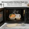 304 Stainless Steel Lunch Box Durable Sealed Bento Box With Sauce Box Microwave Safe Fruit Salad Food Container For Kids Student