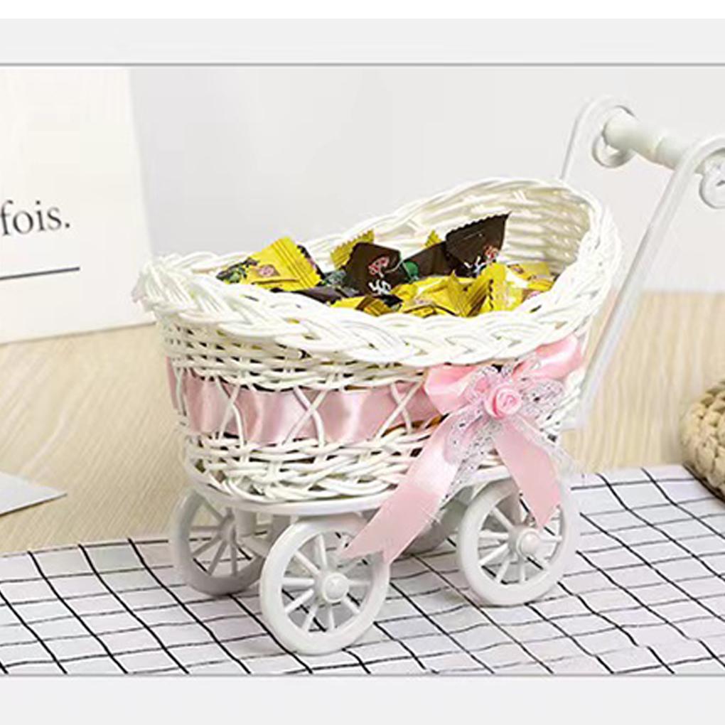 Tricycle Flower Basket Wedding Decor Candy Storage Suitable For Home And Outdoor Birthday Decoration