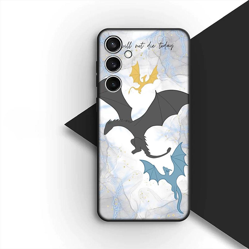 

Fourth wing dragons Silicone Cover for Samsung Galaxy S25 S24 S23 FE Ultra Plus S7 Edge S25+ S24+ A56 5G + Coque Phone Case Galaxy S25+