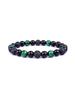 Triple Protection Natural Stone Beads Bracelet Tiger's Eye for Courage Obsidian for Grounding & Pyrite for Wealth Health Jewelry