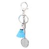 Gifts Charm Fashion Key Holder Key Ring Keyfob Badminton Racket Key Chain Badminton Pendant Keyring