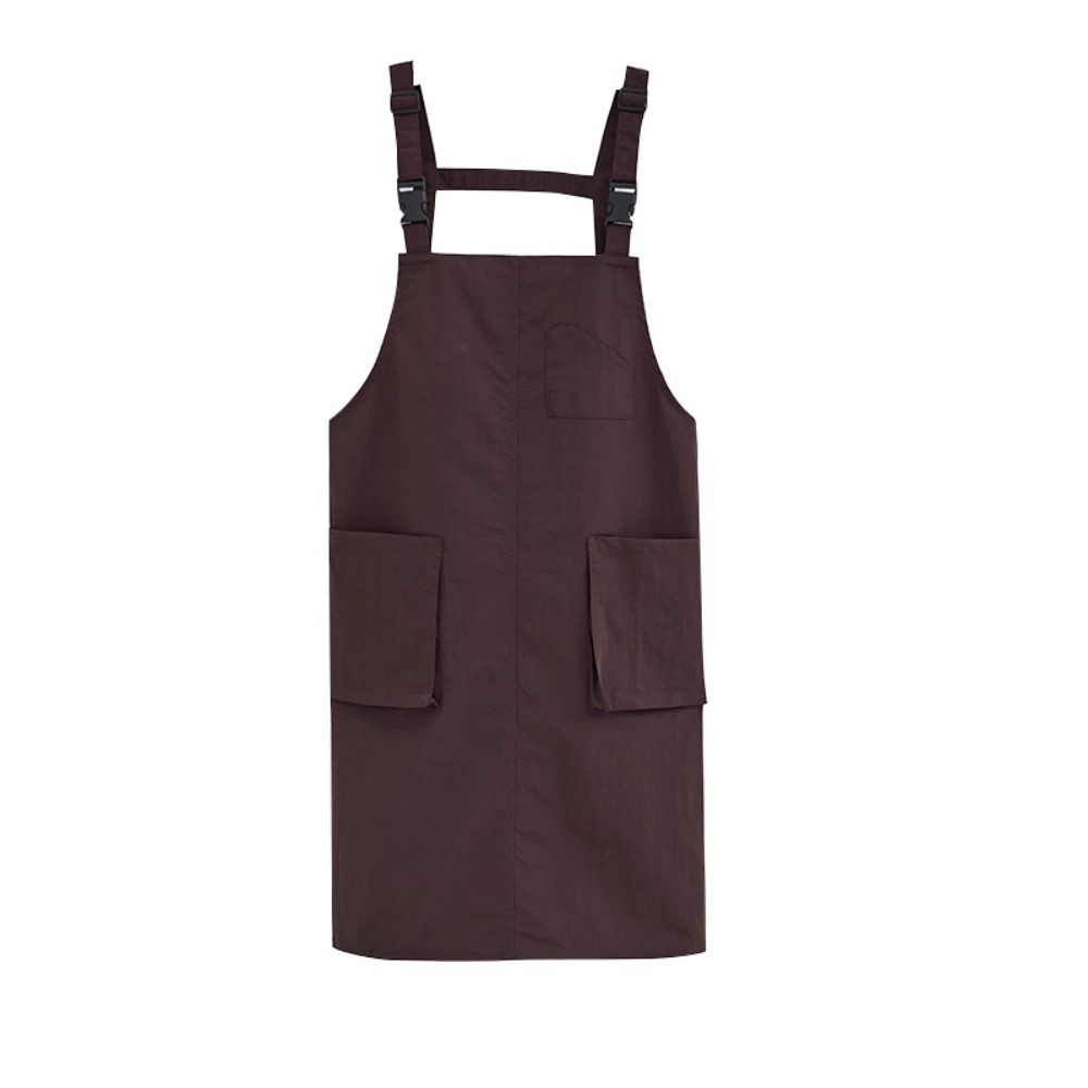 Fashion polyester Work Apron Waterproof Anti-fouling Japanese Apron with Pockets Oil-proof Kitchen Apron Unisex