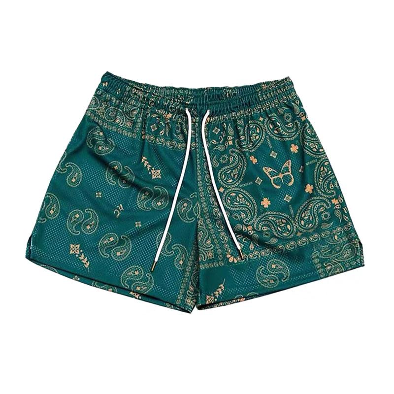 Trend Paisley Graphic Beach Shorts For Men Fashion Summer Streetwear Printed Short Pants Casual Hip HopTrunks