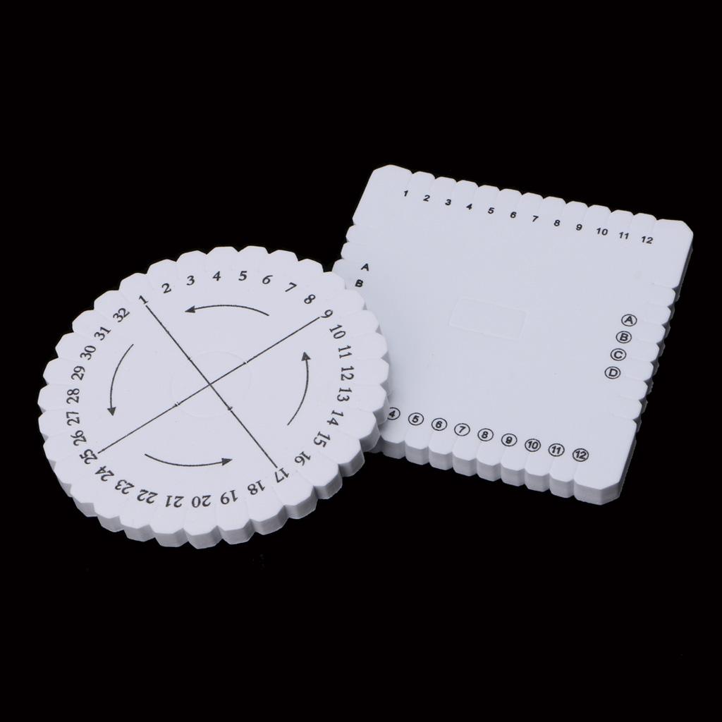 Braiding Disk Set of 2 Braiding Plate Cord Weaving Tools Accessory Decor for Outdoor Traveling Camping Portable Trays