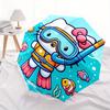 1pc Hello Kitty Scuba Diving Adventure Umbrella with Plastic Handle,Suitable for All Seasons Home Travel Outdoor UmbrellaSanlio124