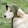 Ayarlanabilir Evcil Hayvan Şapkası Kadife Köpek Beyzbol Şapkası, Kulaklı Kedi Yazlık Plaj Vizör Şapkası Dış Mekan Koruma Delikli, Küçük Orta Boy Köpek Yavrusu Güneş Şapkası Başlık